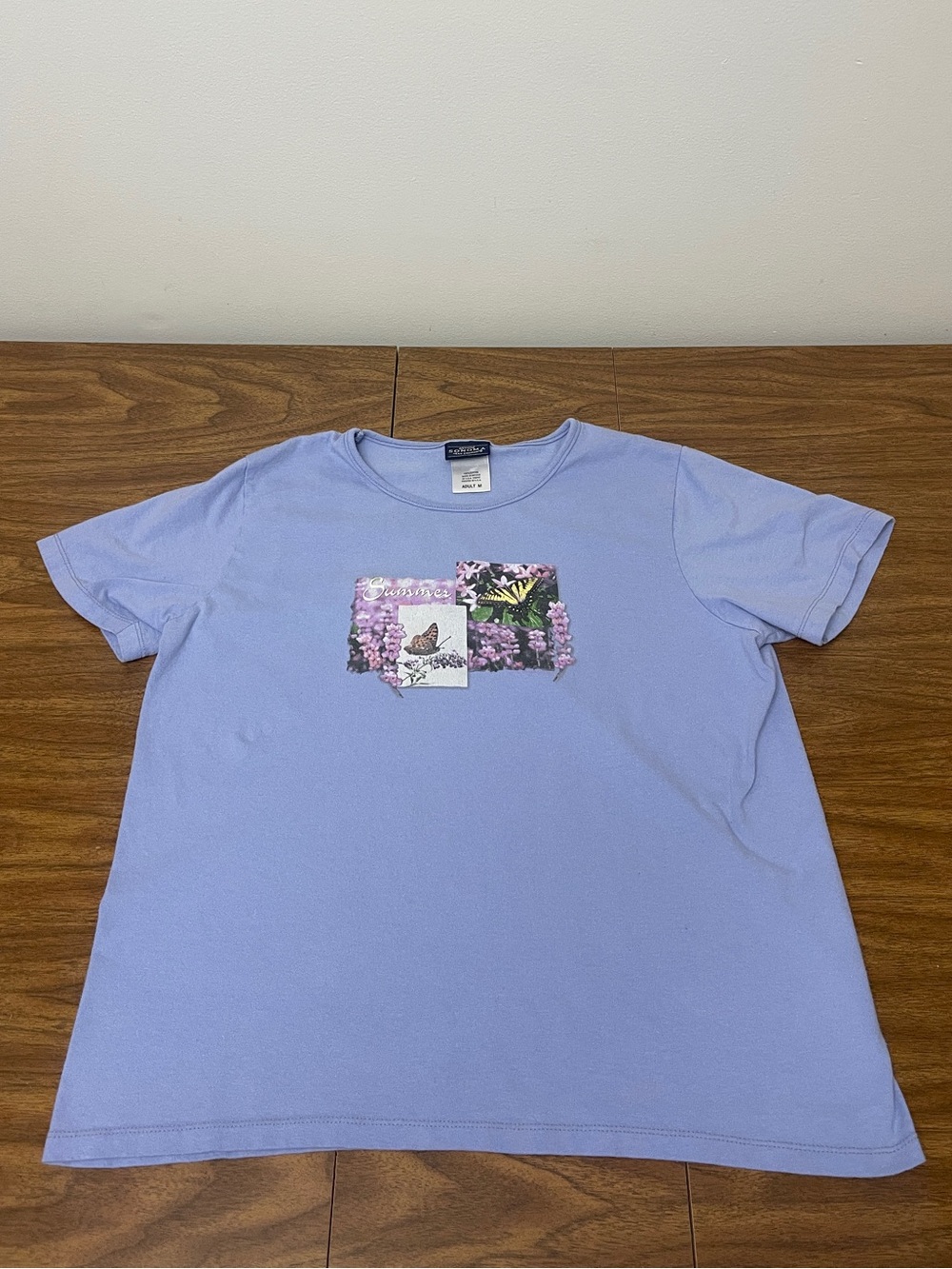 Vintage Summer Butterfly and Flower T-Shirt